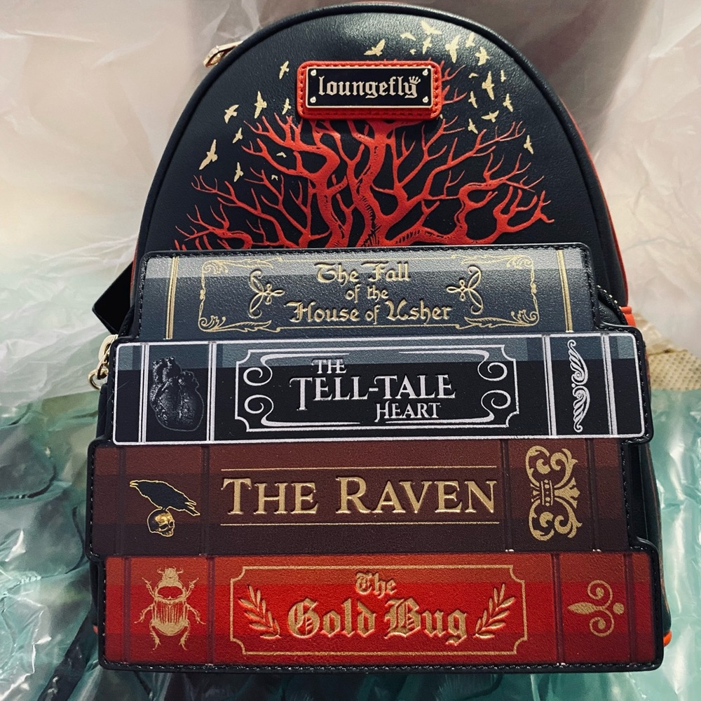 Loungefly Edgar Allan Poe Literary Horror Mini Backpack